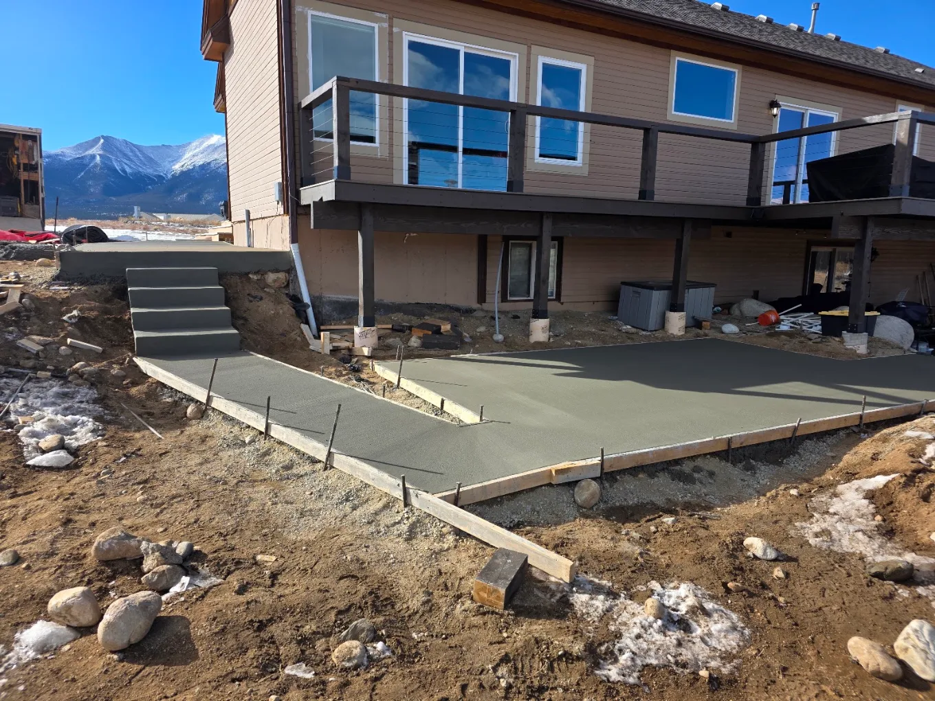 Concrete stairs and ramp flatwork in Chaffee County, Colorado