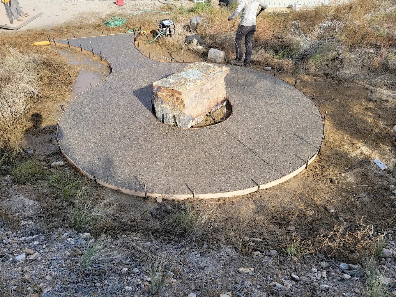 Custom decorative concrete feature by 2 Brothers Concrete, Buena Vista CO