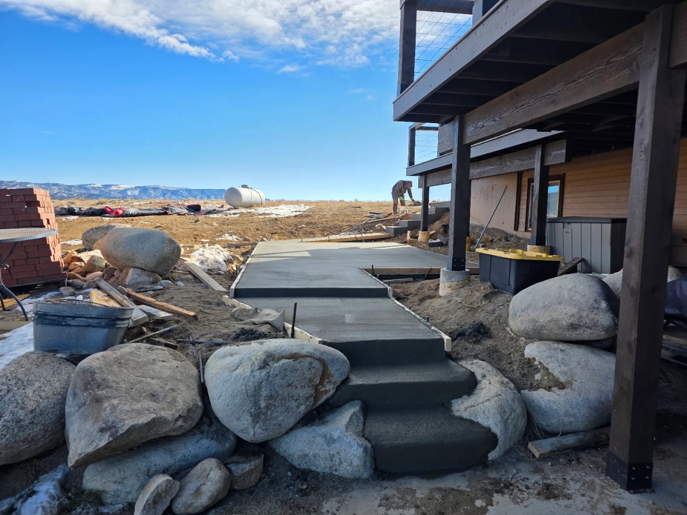 Decorative concrete entryway in Buena Vista, Colorado
